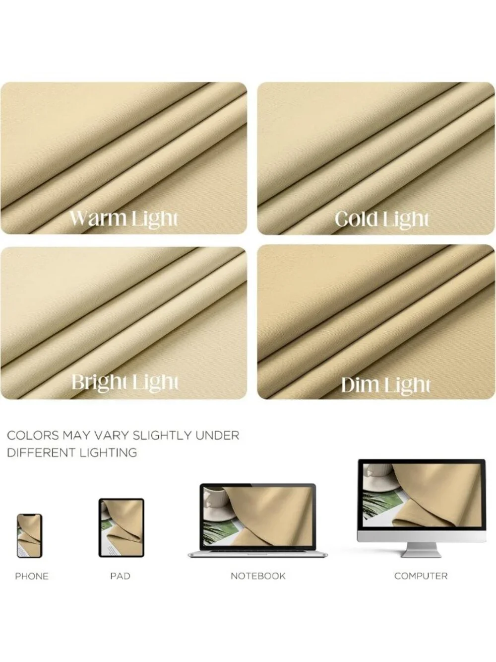 Beige Blackout Curtains 84